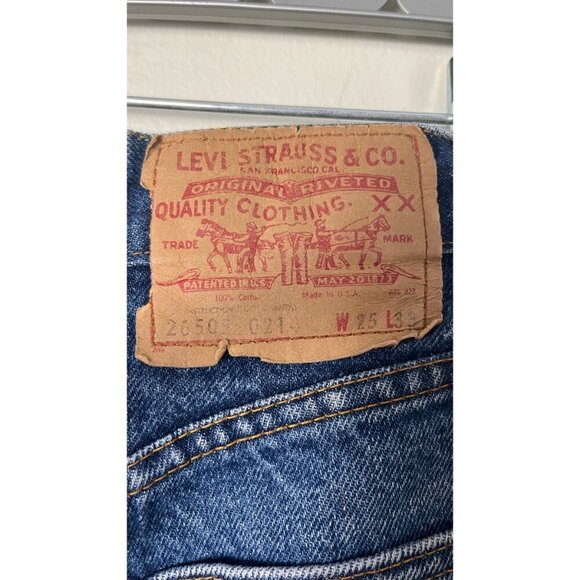 VINTAGE LEVIS 505 80'S HIGH WAIST MOM JEANS 22 - Picture 9 of 14